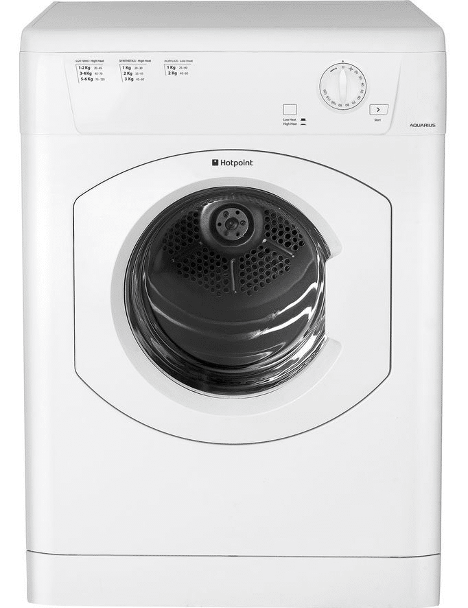 Image of a white tumble dryer
