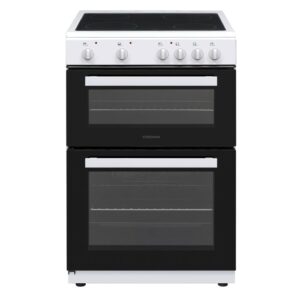 60cm Electric Ceramic Double Oven Cooker - White