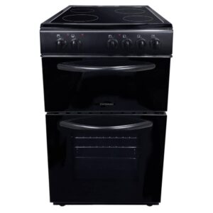 Statesman - EDC50B Double Oven Electric Cooker 4 Zones 50cm Wide - Black