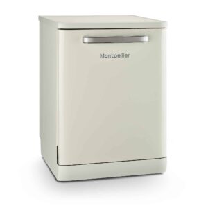 60Cm Retro Dishwasher - 13 Place Settings - Cream